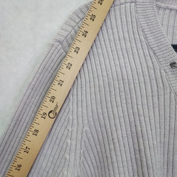 Tart Amity Sweater Women's M Lace Up Front 100% Merino Wool Blush Pink Rib Knit - Picture 9 of 10